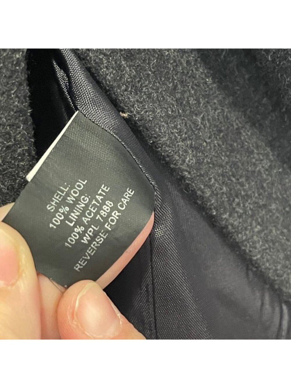NWOT Barneys New York Black 100% Wool Womens Peacoat Size 8 - Picture 5 of 7